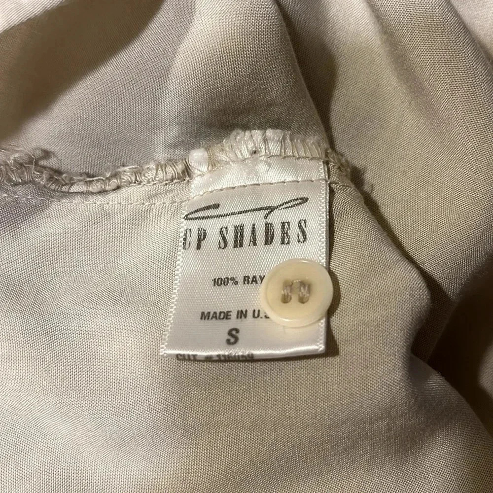 Cp Shades Neutral Button Down Blouse - image 7